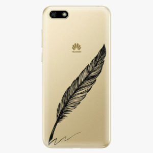 Silikonové pouzdro iSaprio - Writing By Feather - black - Huawei Y5 2018