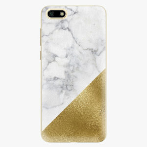 Silikonové pouzdro iSaprio - Gold and WH Marble - Huawei Y5 2018