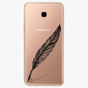 Silikonové pouzdro iSaprio - Writing By Feather - black - Samsung Galaxy J4+