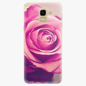 Silikonové pouzdro iSaprio - Pink Rose - Samsung Galaxy J6