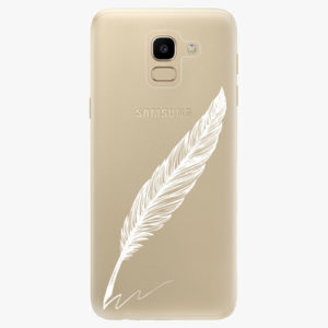 Silikonové pouzdro iSaprio - Writing By Feather - white - Samsung Galaxy J6