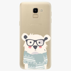 Silikonové pouzdro iSaprio - Bear with Scarf - Samsung Galaxy J6