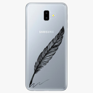 Silikonové pouzdro iSaprio - Writing By Feather - black - Samsung Galaxy J6+