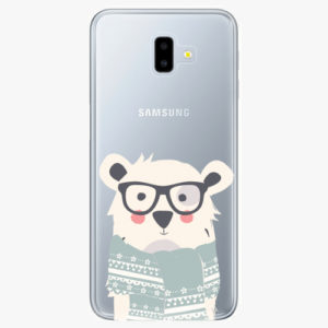 Silikonové pouzdro iSaprio - Bear with Scarf - Samsung Galaxy J6+