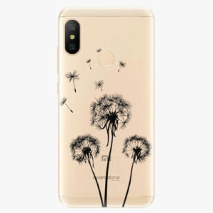 Silikonové pouzdro iSaprio - Three Dandelions - black - Xiaomi Mi A2 Lite