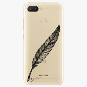Silikonové pouzdro iSaprio - Writing By Feather - black - Xiaomi Redmi 6