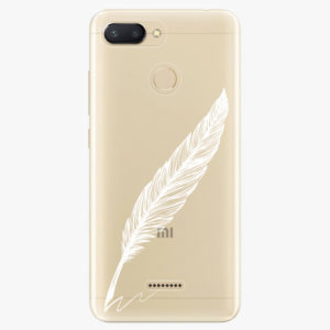 Silikonové pouzdro iSaprio - Writing By Feather - white - Xiaomi Redmi 6