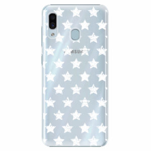 Plastový kryt iSaprio - Stars Pattern - white - Samsung Galaxy A30
