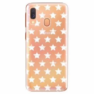 Plastový kryt iSaprio - Stars Pattern - white - Samsung Galaxy A40
