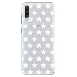 Plastový kryt iSaprio - Stars Pattern - white - Samsung Galaxy A70