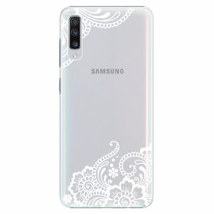 Plastový kryt iSaprio - White Lace 02 - Samsung Galaxy A70