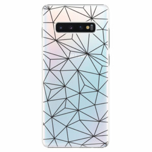 Plastový kryt iSaprio - Abstract Triangles 03 - black - Samsung Galaxy S10+