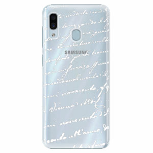 Plastový kryt iSaprio - Handwriting 01 - white - Samsung Galaxy A30