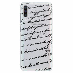 Plastový kryt iSaprio - Handwriting 01 - black - Samsung Galaxy A70