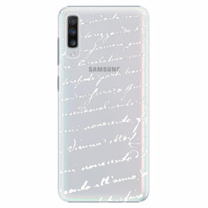Plastový kryt iSaprio - Handwriting 01 - white - Samsung Galaxy A70