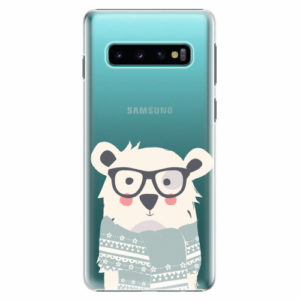 Plastový kryt iSaprio - Bear with Scarf - Samsung Galaxy S10