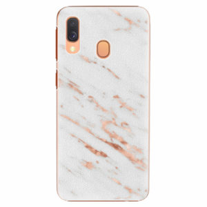 Plastový kryt iSaprio - Rose Gold Marble - Samsung Galaxy A40
