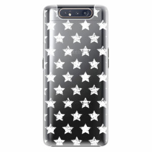 Plastový kryt iSaprio - Stars Pattern - white - Samsung Galaxy A80