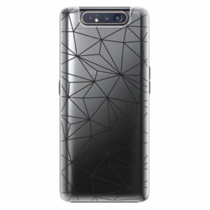 Plastový kryt iSaprio - Abstract Triangles 03 - black - Samsung Galaxy A80