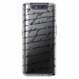 Plastový kryt iSaprio - Handwriting 01 - black - Samsung Galaxy A80