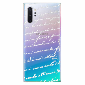 Plastový kryt iSaprio - Handwriting 01 - white - Samsung Galaxy Note 10+
