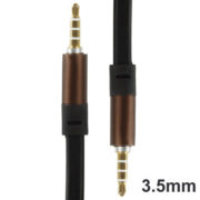 Prodlužovací kabel pro Jack 3.5 mm plochý - černý