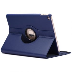 Kožený kryt / pouzdro Smart Cover Rotation Litchi pro iPad Air 2 modrý