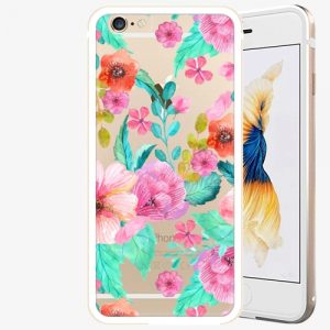 Plastový kryt iSaprio - Flower Pattern 01 - iPhone 6/6S - Gold