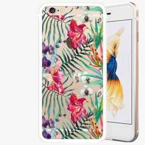 Plastový kryt iSaprio - Flower Pattern 03 - iPhone 6/6S - Gold