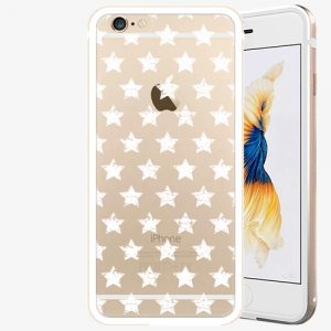 Plastový kryt iSaprio - Stars Pattern - white - iPhone 6/6S - Gold