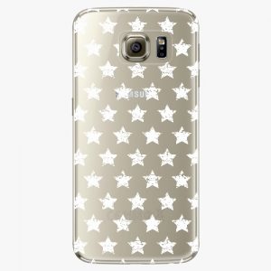 Plastový kryt iSaprio - Stars Pattern - white - Samsung Galaxy S6 Edge