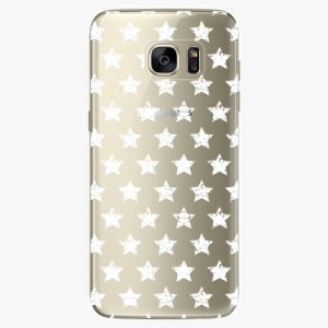 Plastový kryt iSaprio - Stars Pattern - white - Samsung Galaxy S7 Edge
