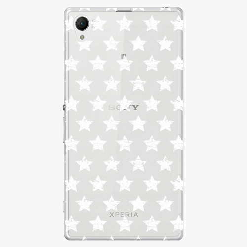 Plastový kryt iSaprio - Stars Pattern - white - Sony Xperia Z1 Compact Plastový kryt iSaprio - Stars Pattern - white - Sony Xperia Z1 Compact