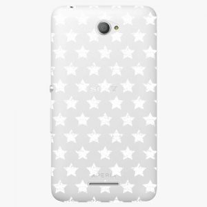 Plastový kryt iSaprio - Stars Pattern - white - Sony Xperia E4