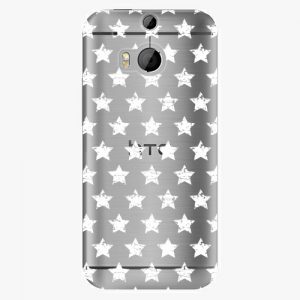 Plastový kryt iSaprio - Stars Pattern - white - HTC One M8