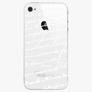 Plastový kryt iSaprio - Handwiting 01 - white - iPhone 4/4S