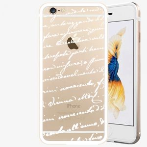 Plastový kryt iSaprio - Handwiting 01 - white - iPhone 6 Plus/6S Plus - Gold