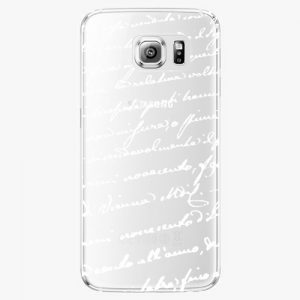 Plastový kryt iSaprio - Handwiting 01 - white - Samsung Galaxy S6