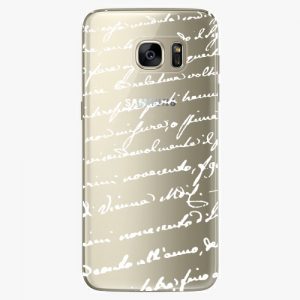 Plastový kryt iSaprio - Handwiting 01 - white - Samsung Galaxy S7