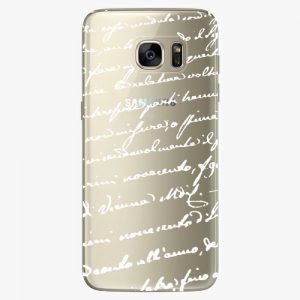 Plastový kryt iSaprio - Handwiting 01 - white - Samsung Galaxy S7 Edge