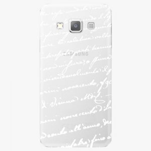 Plastový kryt iSaprio - Handwiting 01 - white - Samsung Galaxy A3