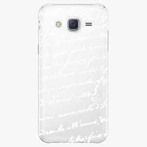Plastový kryt iSaprio - Handwiting 01 - white - Samsung Galaxy J5