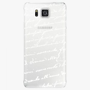 Plastový kryt iSaprio - Handwiting 01 - white - Samsung Galaxy Alpha