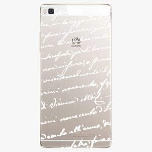 Plastový kryt iSaprio - Handwiting 01 - white - Huawei Ascend P8