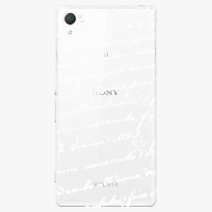 Plastový kryt iSaprio - Handwiting 01 - white - Sony Xperia Z2
