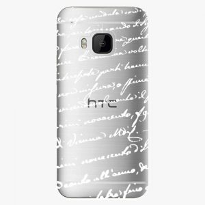 Plastový kryt iSaprio - Handwiting 01 - white - HTC One M9