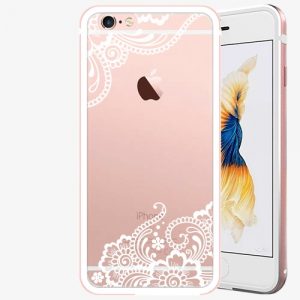 Plastový kryt iSaprio - White Lace 02 - iPhone 6 Plus/6S Plus - Rose Gold