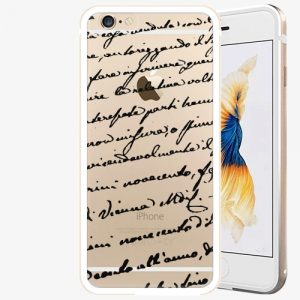 Plastový kryt iSaprio - Handwiting 01 - black - iPhone 6/6S - Gold