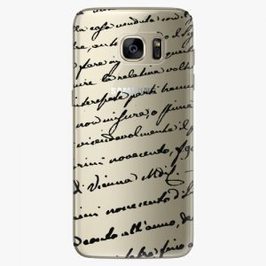 Plastový kryt iSaprio - Handwiting 01 - black - Samsung Galaxy S7 Edge