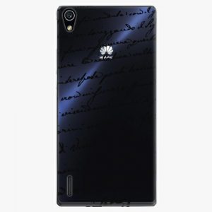 Plastový kryt iSaprio - Handwiting 01 - black - Huawei Ascend P7